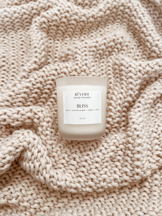 Bliss- 12 oz Wooden Wick Candle